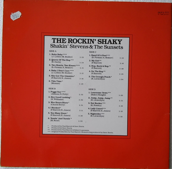 Shakin' Stevens & The Sunsets* - The Rockin' Shaky (2xLP, Comp)
