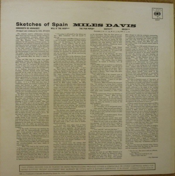 Miles Davis - Sketches Of Spain (LP, Album, RE)