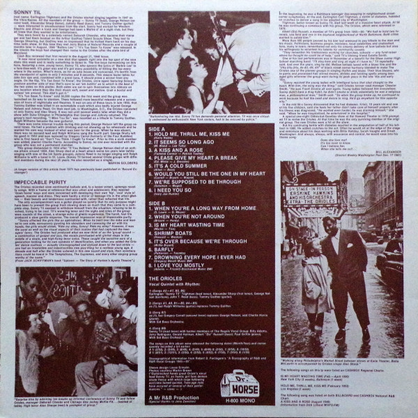 Sonny Til & The Orioles* - Hold Me, Thrill Me, Kiss Me (1948-54) (LP, Comp, Mono)