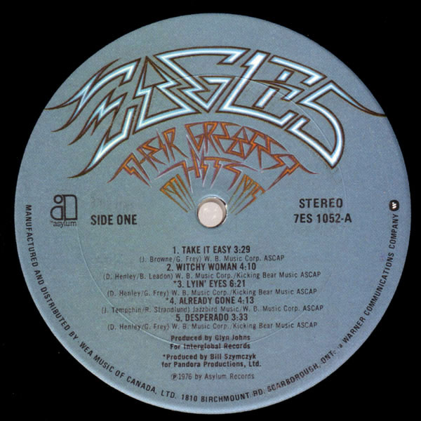 Eagles - Their Greatest Hits 1971-1975 (LP, Album, Comp)