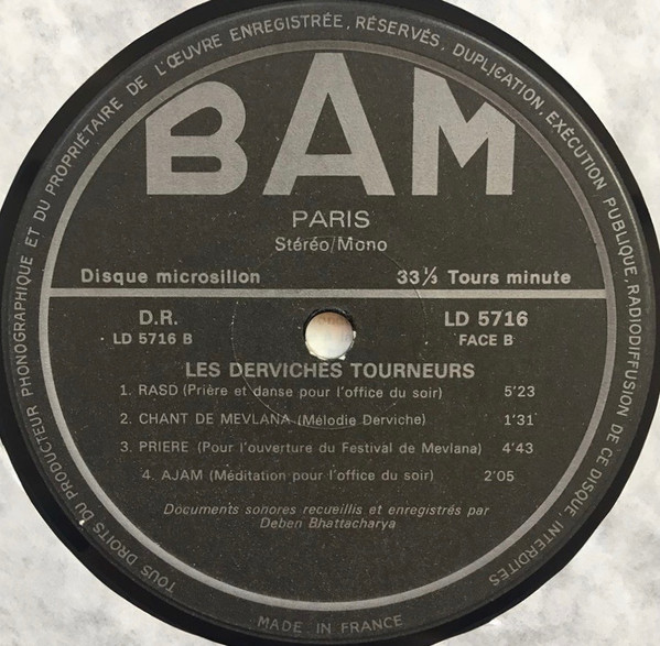 Deben Bhattacharya / Various - Musique Du Moyen-Orient Et Les Derviches Tourneurs (LP, Comp)