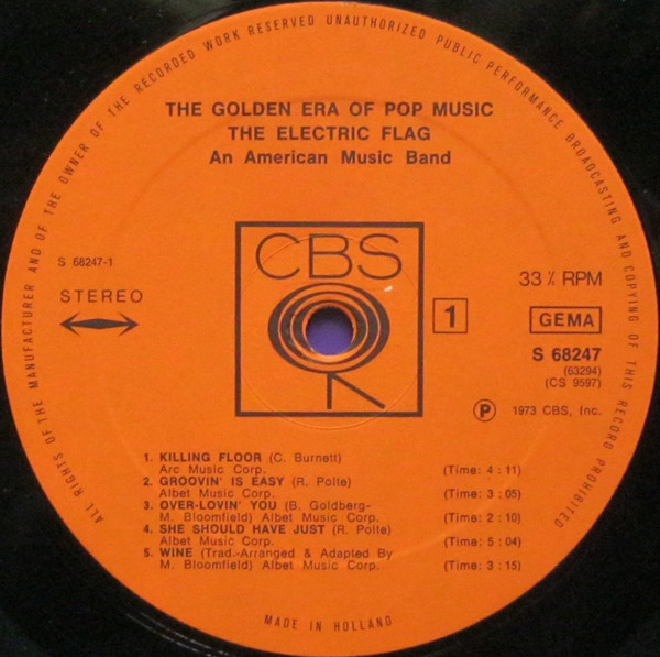 The Electric Flag Featuring Buddy Miles - The Golden Era Of Pop Music (2xLP, Comp)