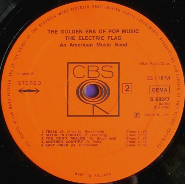 The Electric Flag Featuring Buddy Miles - The Golden Era Of Pop Music (2xLP, Comp)