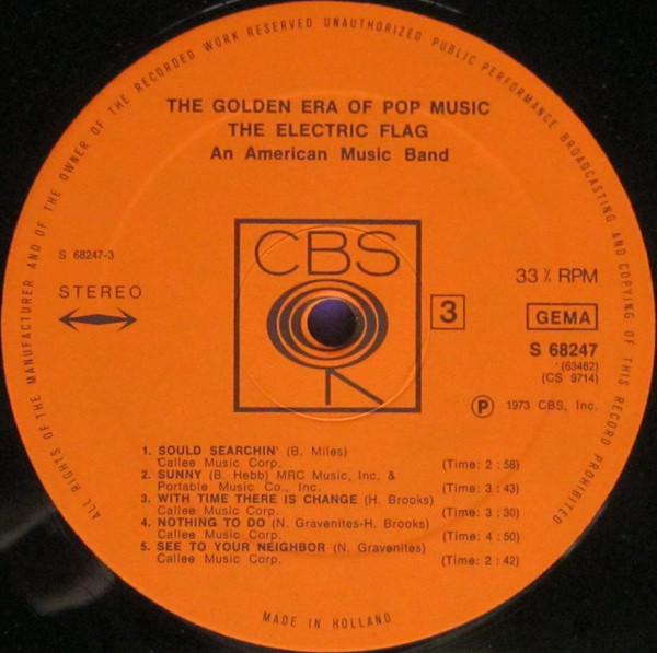 The Electric Flag Featuring Buddy Miles - The Golden Era Of Pop Music (2xLP, Comp)