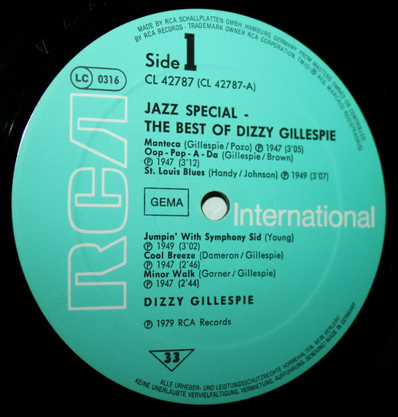 Dizzy Gillespie - The Best Of Dizzy Gillespie (LP, Comp, Mono)