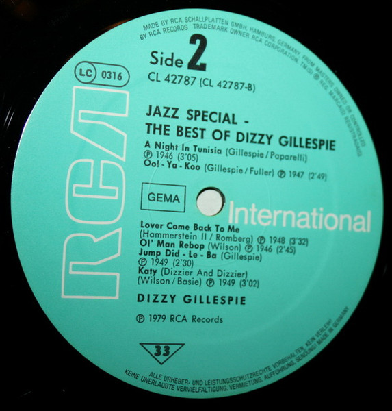 Dizzy Gillespie - The Best Of Dizzy Gillespie (LP, Comp, Mono)