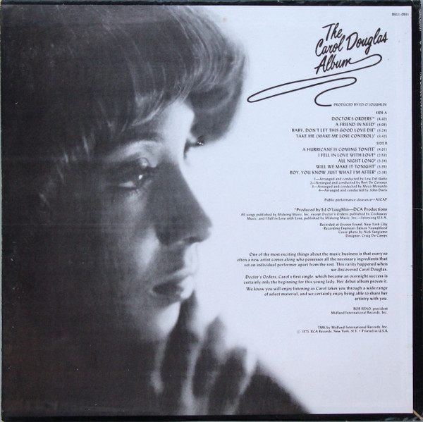 Carol Douglas - The Carol Douglas Album (LP, Album, Ind)