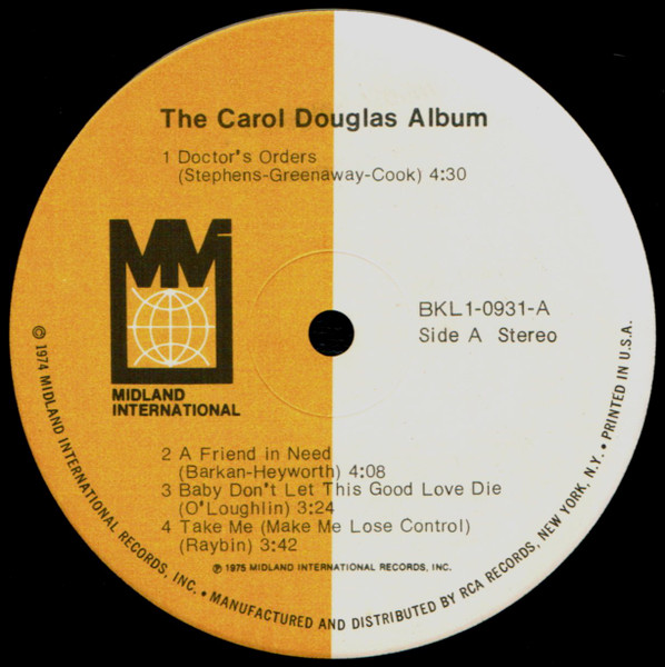Carol Douglas - The Carol Douglas Album (LP, Album, Ind)