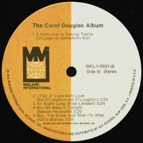 Carol Douglas - The Carol Douglas Album (LP, Album, Ind)