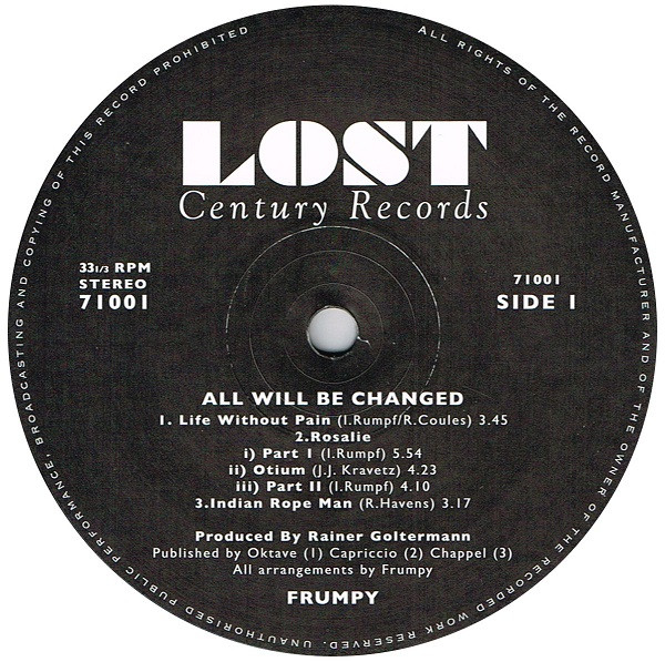 Frumpy - All Will Be Changed (LP, Album, RE, gat)
