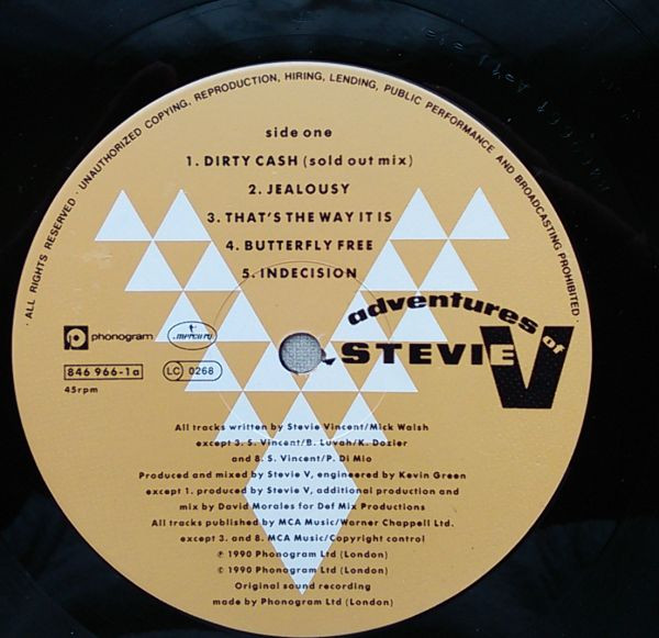 Adventures Of Stevie V. - Adventures Of Stevie V (LP, Album)