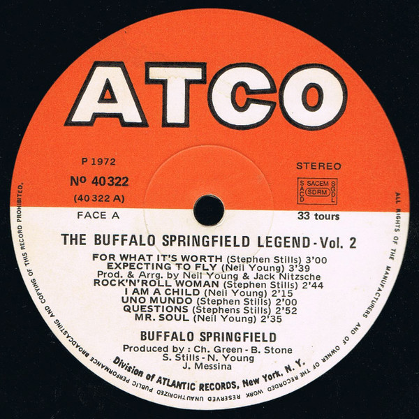 Buffalo Springfield - A Legend - The Buffalo Springfield Legend Vol. 2 (LP, Comp)