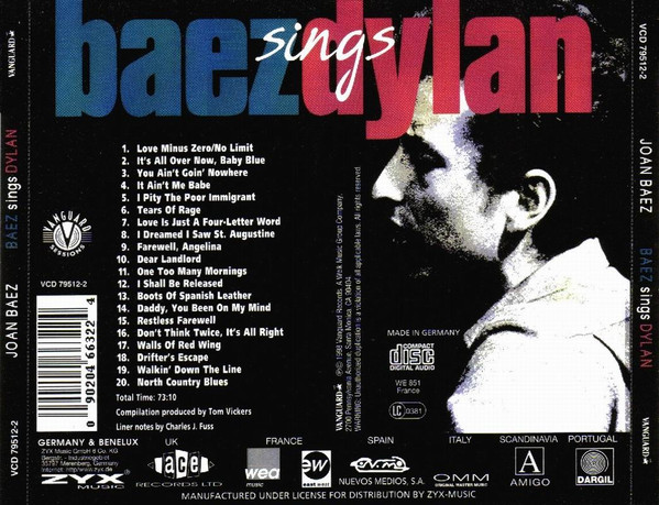 Joan Baez - Baez Sings Dylan (CD, Comp)