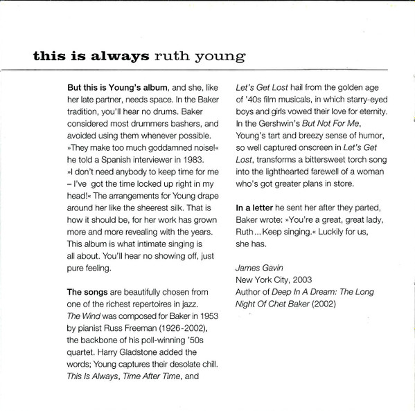 Ruth Young - This Is Always (CD, Album)