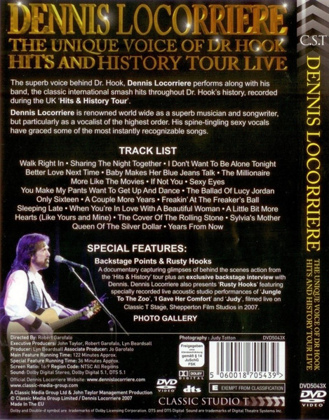Dennis Locorriere - The Unique Voice Of Dr. Hook Hits And History Tour Live (DVD-V, NTSC)
