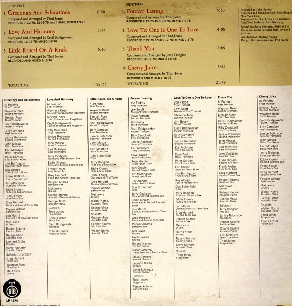 Thad Jones / Mel Lewis* - New Life (Dedicated To Max Gordon) (LP, Album)