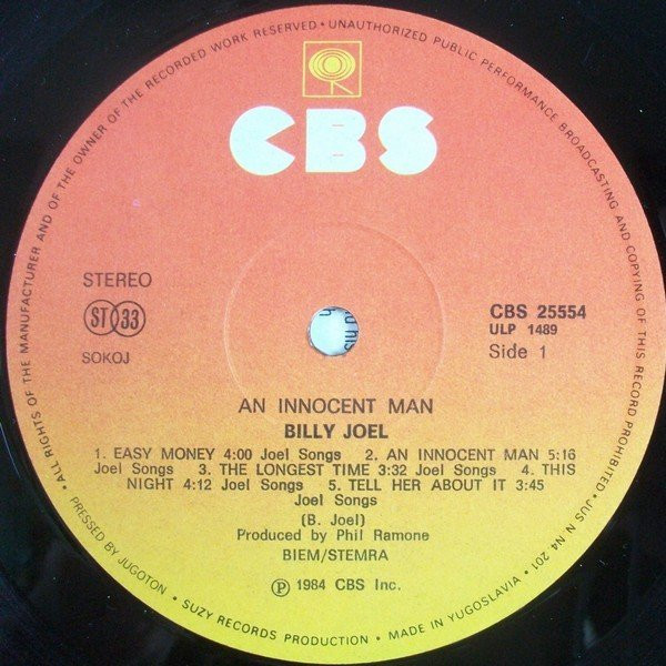 Billy Joel - An Innocent Man (LP, Album)