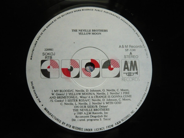 The Neville Brothers - Yellow Moon (LP, Album)