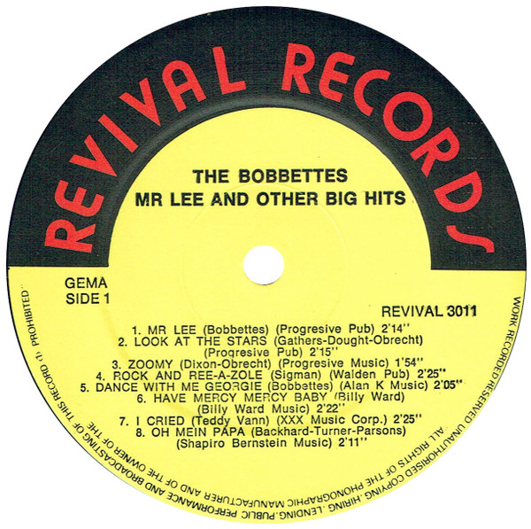 The Bobbettes - Mr. Lee And Other Big Hits (LP, Comp)