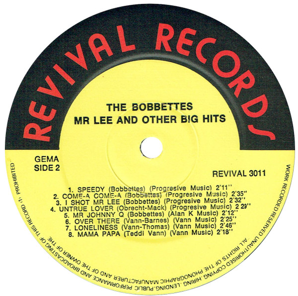 The Bobbettes - Mr. Lee And Other Big Hits (LP, Comp)