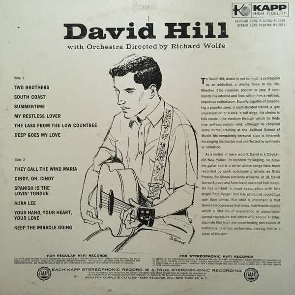 David Hill (4) - David Hill  (LP, Mono)