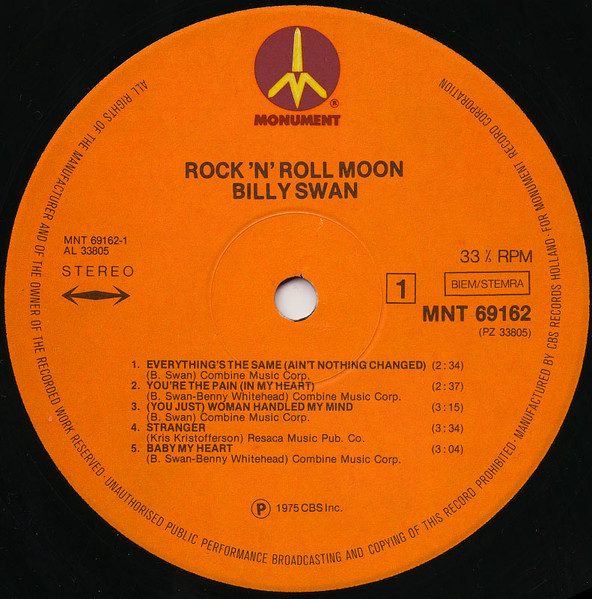 Billy Swan - Rock 'n' Roll Moon (LP, Album)