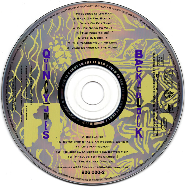 Quincy Jones - Back On The Block (CD, Album)
