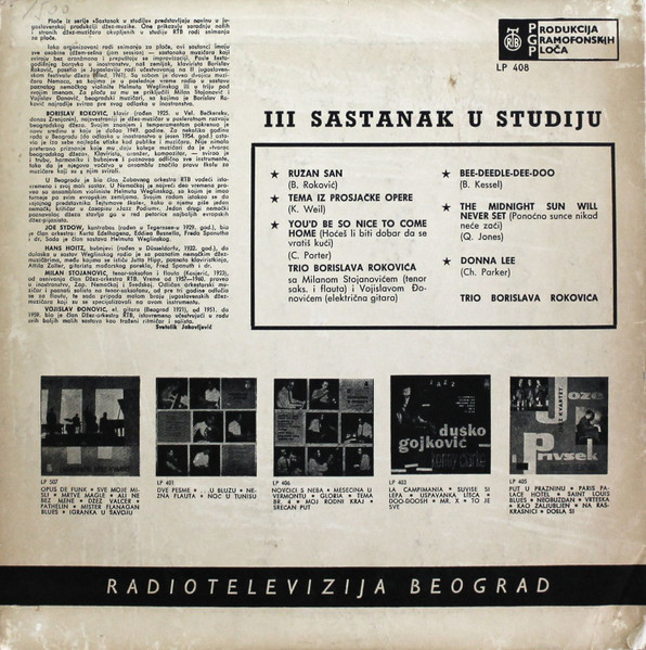 Trio Borislava Rokovića Sa Milanom Stojanovićem* I Vojislavom Đonovićem* - III Sastanak U Studiju (10