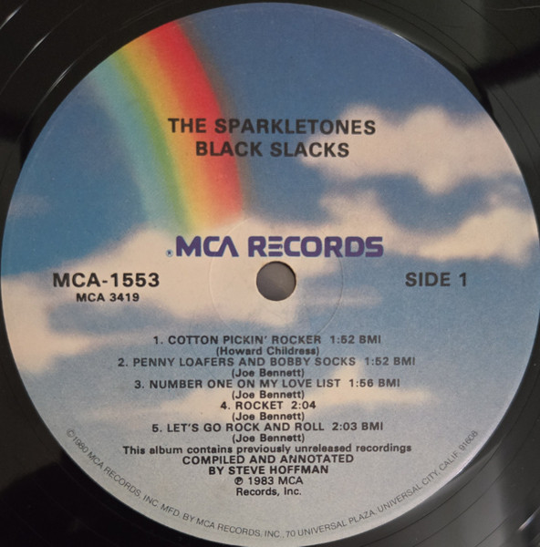 The Sparkletones - Black Slacks (LP, Album, Comp)
