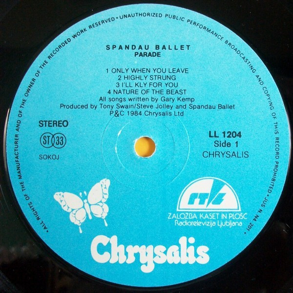 Spandau Ballet - Parade (LP, Album, Gat)