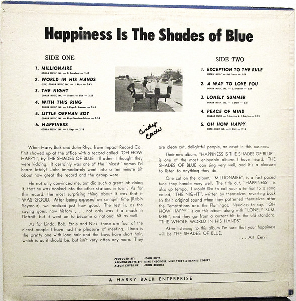 Shades Of Blue (3) - Happiness Is The Shades Of Blue (LP, Album, Mono)