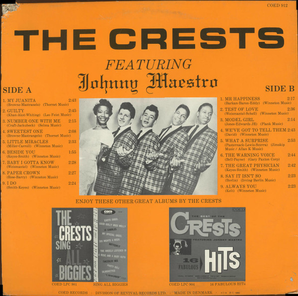 The Crests - Rare Items (LP, Comp)