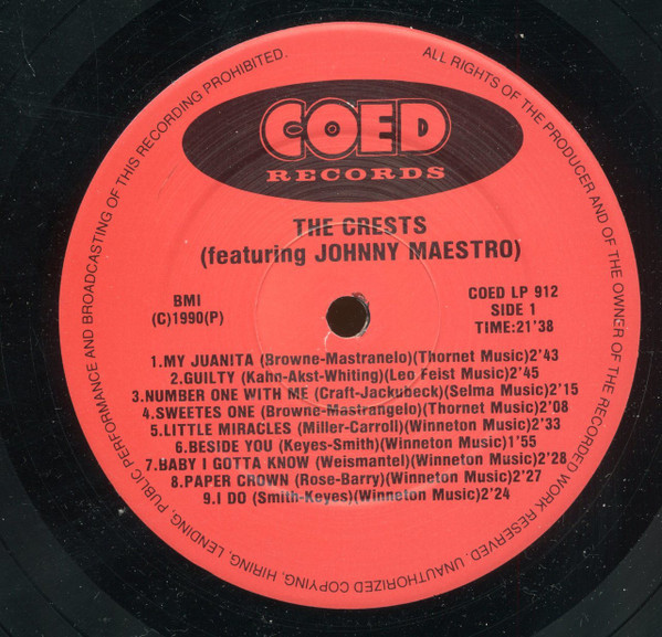 The Crests - Rare Items (LP, Comp)