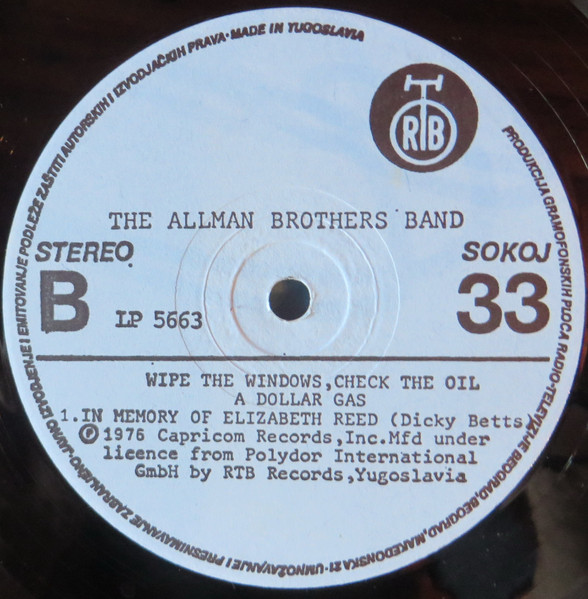 The Allman Brothers Band - Wipe The Windows, Check The Oil, Dollar Gas (2xLP, Album)