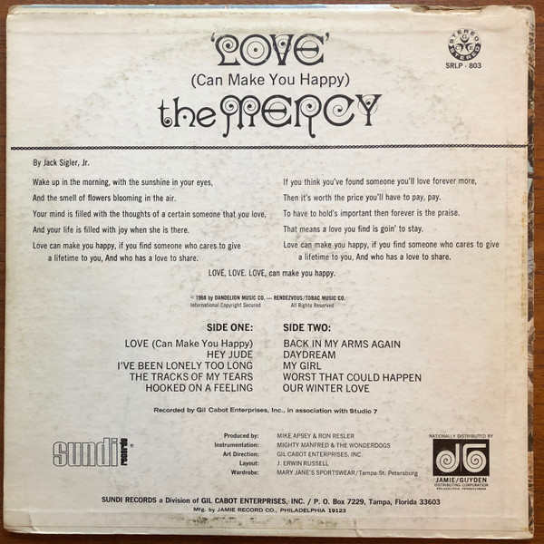The Mercy* - The Mercy & Love (Can Make You Happy) (LP, Album)