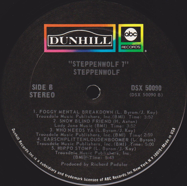 Steppenwolf - Steppenwolf 7 (LP, Album, Gat)
