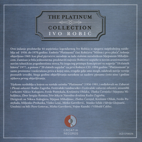 Ivo RobiÄ‡ - The Platinum Collection (2xCD, Comp, Mono)