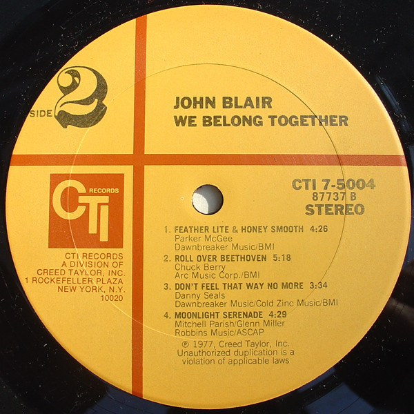 John Blair - We Belong Together (LP, Album, Ter)
