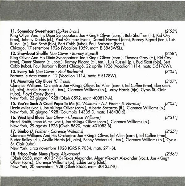 King Oliver - Working Man Blues (CD, Album, Comp)