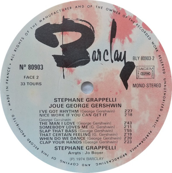 Stéphane Grappelli - Stéphane Grappelli Joue George Gershwin Et Cole Porter (2xLP, Comp)