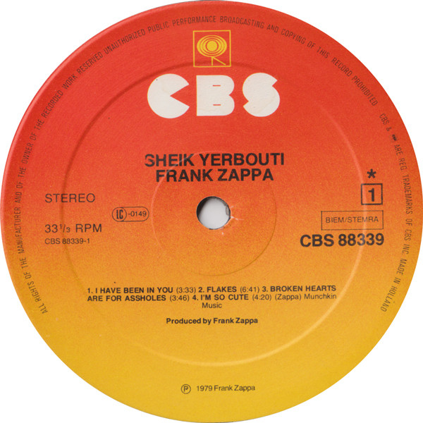 Frank Zappa - Sheik Yerbouti (2xLP, Album, Aut)