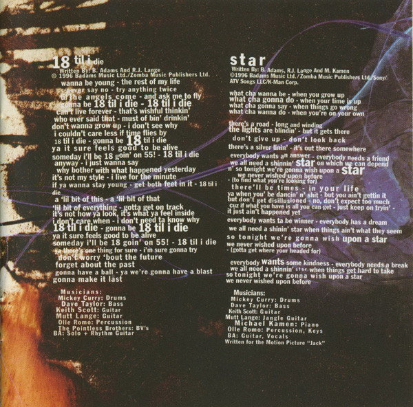 Bryan Adams - 18 Til I Die (CD, Album)