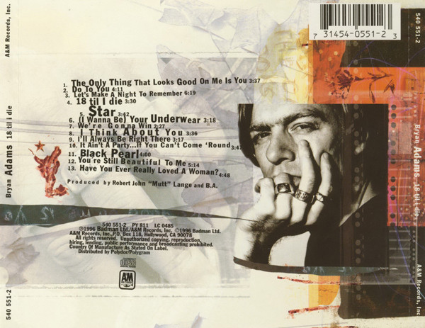 Bryan Adams - 18 Til I Die (CD, Album)