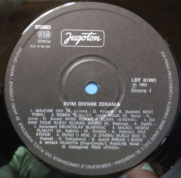 Various - Svim Divnim Å½enama (LP, Comp)