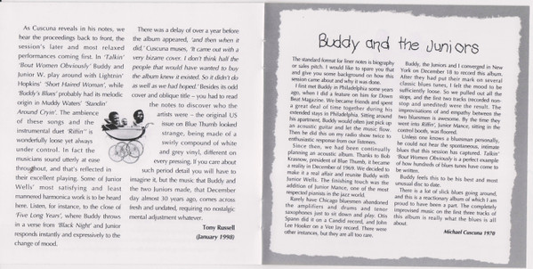 Buddy Guy, Junior Mance & Junior Wells - Buddy And The Juniors (CD, Album, RE, RM, Lyn)