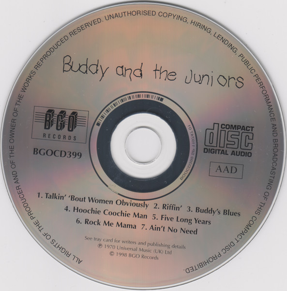Buddy Guy, Junior Mance & Junior Wells - Buddy And The Juniors (CD, Album, RE, RM, Lyn)