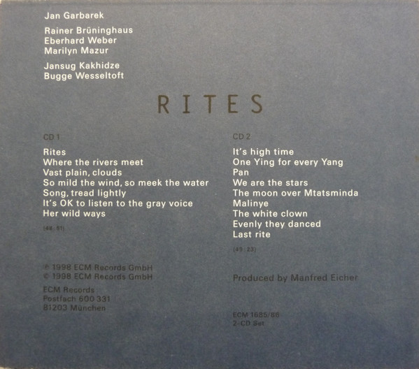 Jan Garbarek - Rites (2xCD, Album)