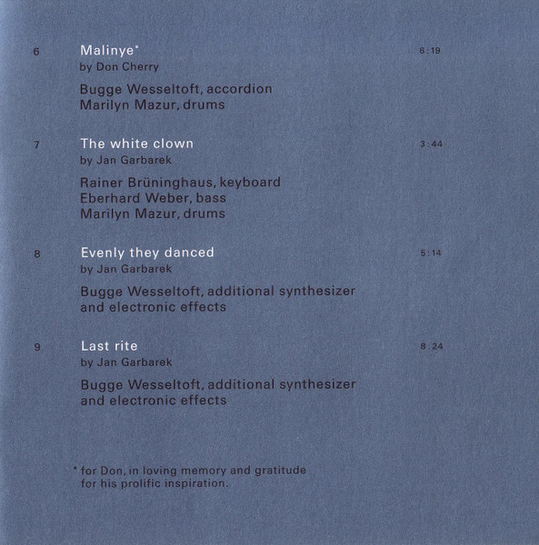 Jan Garbarek - Rites (2xCD, Album)