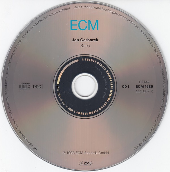 Jan Garbarek - Rites (2xCD, Album)