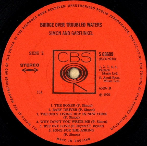 Simon And Garfunkel* - Bridge Over Troubled Water (LP, Album, Ora)
